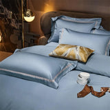 Calm Blue Haven Cotton Bedding Set DECORATIQ | Home&Decor