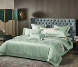 Mint Serenity Egyptian Cotton Jacquard Bedding Set DECORATIQ | Home&Decor