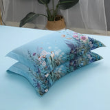 Blue Floral Egyptian Cotton Bedding Set DECORATIQ | Home&Decor