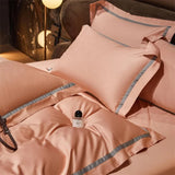 Warm Peach Haven Cotton Bedding Set DECORATIQ | Home&Decor