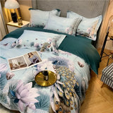 Heavenly Lotus & Peacock Egyptian Cotton Bedding DECORATIQ | Home&Decor