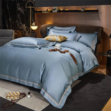 Calm Blue Haven Cotton Bedding Set DECORATIQ | Home&Decor