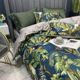 Navy & Green Botanical Egyptian Cotton Bedding DECORATIQ | Home&Decor