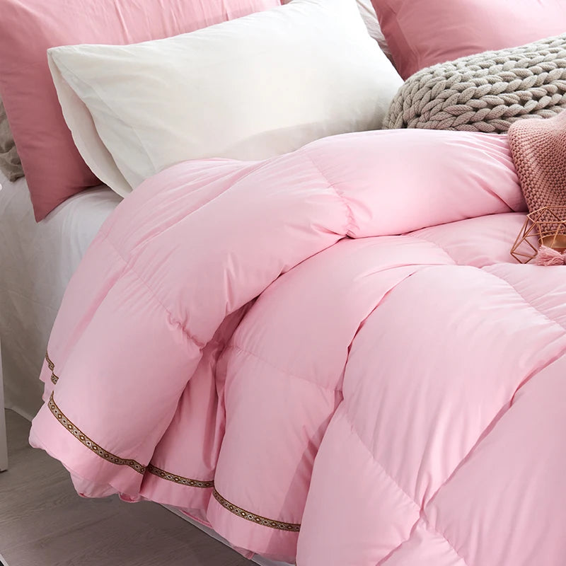 Powder Pink Cotton Bed Set DECORATIQ | Home&Decor