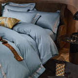 Calm Blue Haven Cotton Bedding Set DECORATIQ | Home&Decor