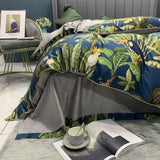 Navy & Green Botanical Egyptian Cotton Bedding DECORATIQ | Home&Decor