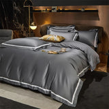 Slate Grey Cotton Bedding Ensemble DECORATIQ | Home&Decor