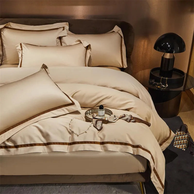 Golden Serenity Cotton Bedding Set DECORATIQ | Home&Decor