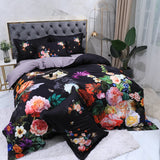 Black & Blossom Egyptian Cotton Bedding Set DECORATIQ | Home&Decor