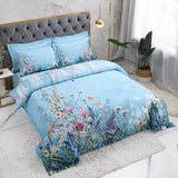 Blue Floral Egyptian Cotton Bedding Set DECORATIQ | Home&Decor