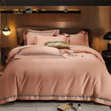 Warm Peach Haven Cotton Bedding Set DECORATIQ | Home&Decor