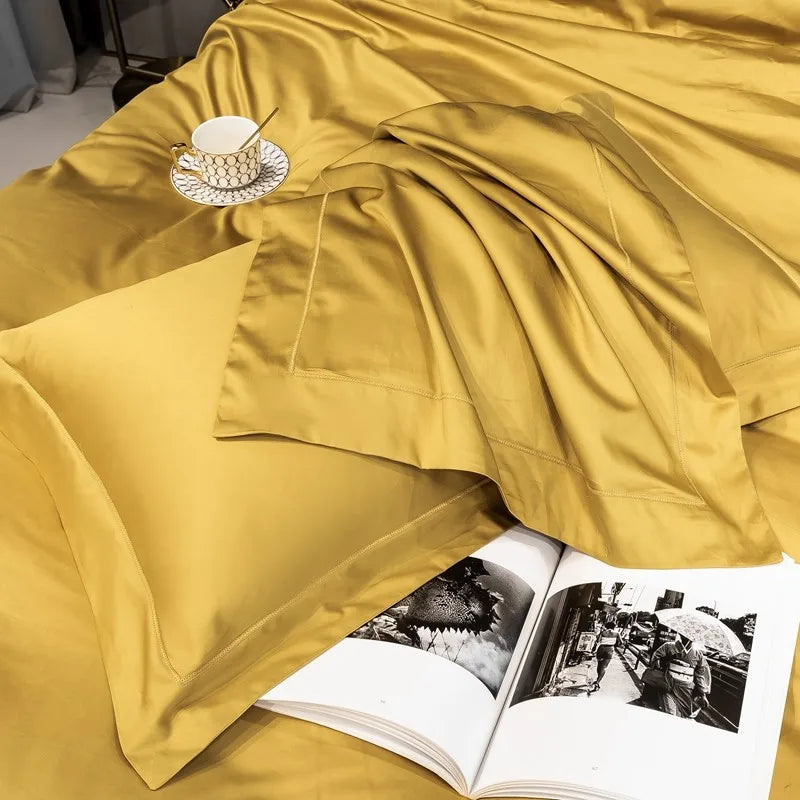 Yellow & Black Egyptian Cotton Bedding Set DECORATIQ | Home&Decor