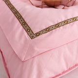 Powder Pink Cotton Bed Set DECORATIQ | Home&Decor