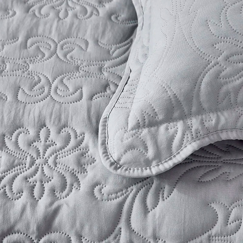 Dove Grey Cotton Bed Set DECORATIQ | Home&Decor