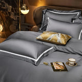 Slate Grey Cotton Bedding Ensemble DECORATIQ | Home&Decor