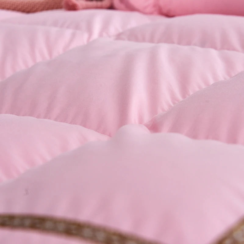 Powder Pink Cotton Bed Set DECORATIQ | Home&Decor