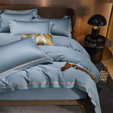 Calm Blue Haven Cotton Bedding Set DECORATIQ | Home&Decor