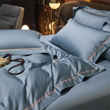 Calm Blue Haven Cotton Bedding Set DECORATIQ | Home&Decor