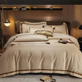 Golden Serenity Cotton Bedding Set DECORATIQ | Home&Decor