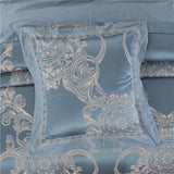 Azure Gold Jacquard Dreams Bedding Set DECORATIQ | Home&Decor