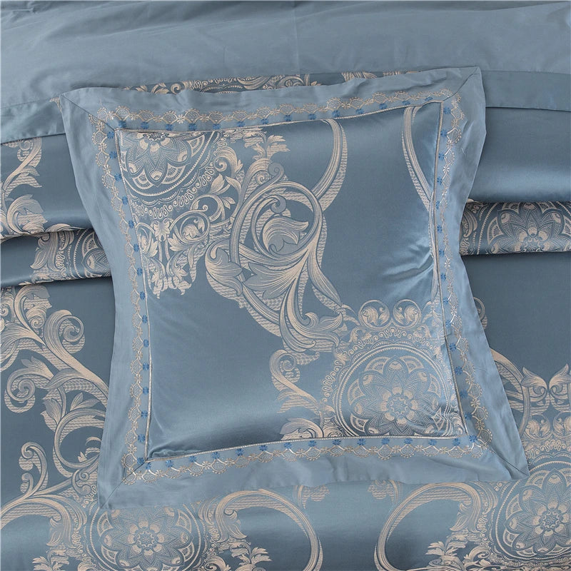 Radiant Rain Silk Jacquard Bedding Ensemble DECORATIQ | Home&Decor