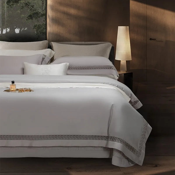 Light Gray Egyptian Cotton Serenity Bedding Set