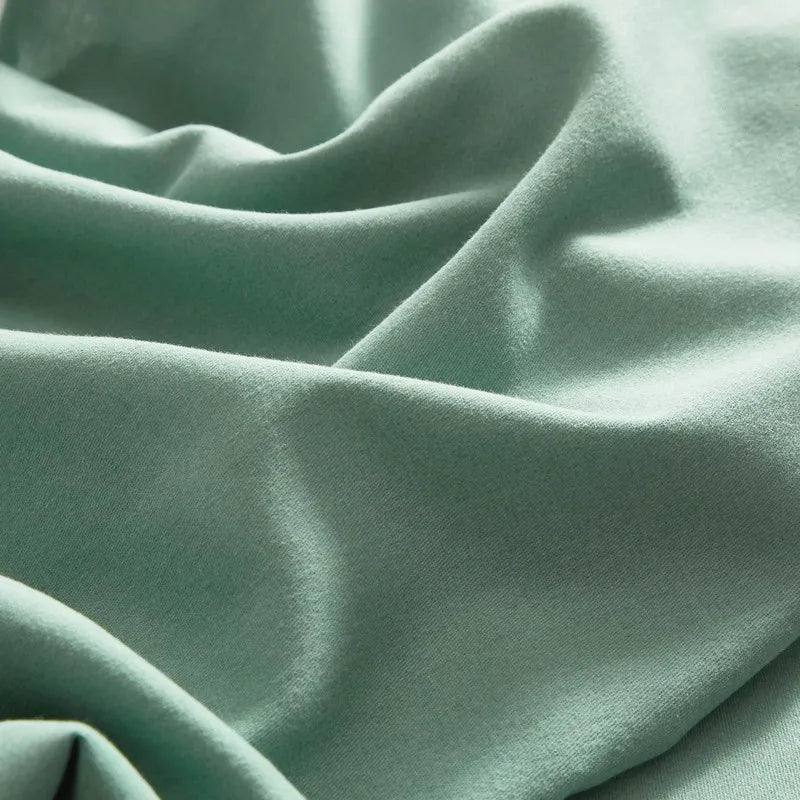 Mint Elegance Jacquard Satin Cotton Bedding Set DECORATIQ | Home&Decor