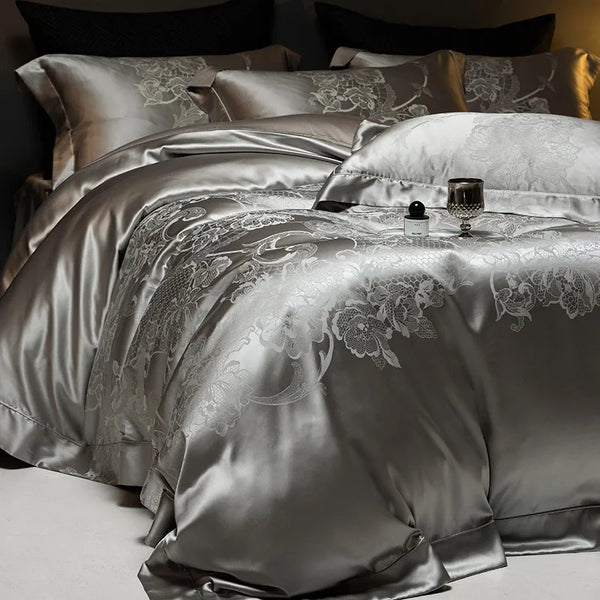 Crystalline Shimmer Cotton Sateen Bedding Ensemble