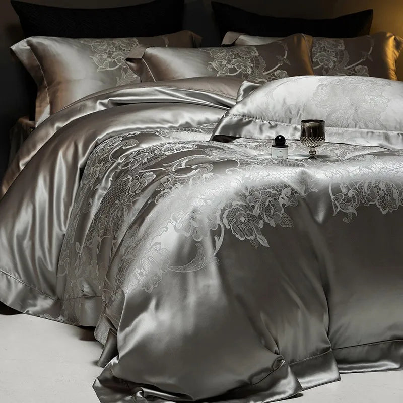 Crystalline Shimmer Cotton Sateen Bedding Ensemble DECORATIQ | Home&Decor