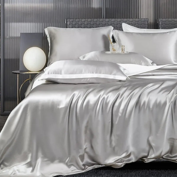 Silver Silk Elegance Bedding Set