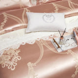 Peach Silk Bliss Bedding Set DECORATIQ | Home&Decor