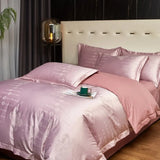 Gentle Blossom Jacquard Satin Cotton Bed Set DECORATIQ | Home&Decor