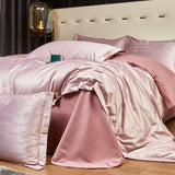 Gentle Blossom Jacquard Satin Cotton Bed Set DECORATIQ | Home&Decor