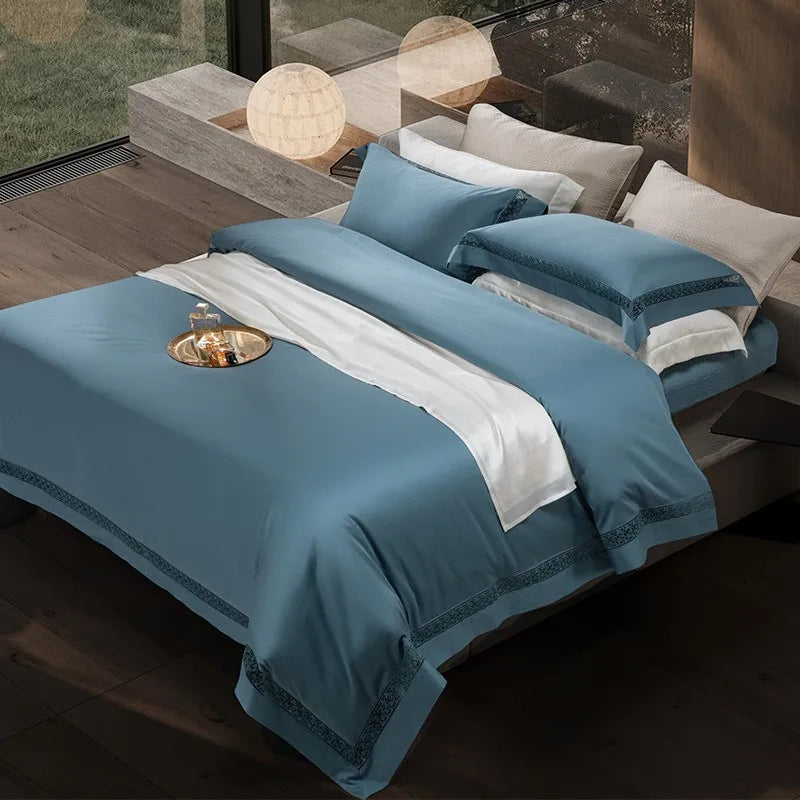 Sky Blue Egyptian Cotton Dream Bedding Set DECORATIQ | Home&Decor