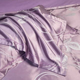 Royal Amethyst Jacquard Satin Cotton Bedding Set DECORATIQ | Home&Decor