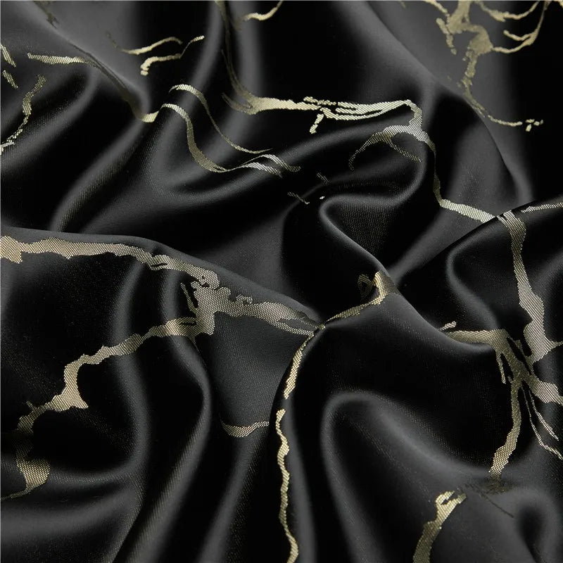 Black & Gold Crackle Luxury Bedding Set DECORATIQ | Home&Decor