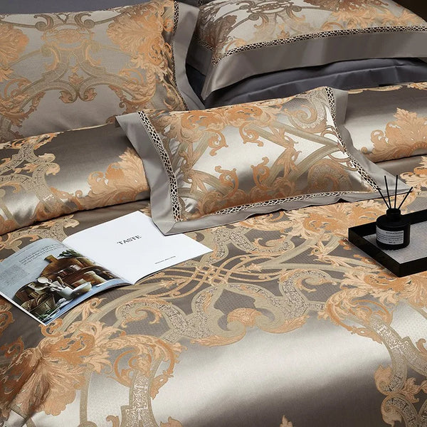 Golden Silver Harmony Bedding Set