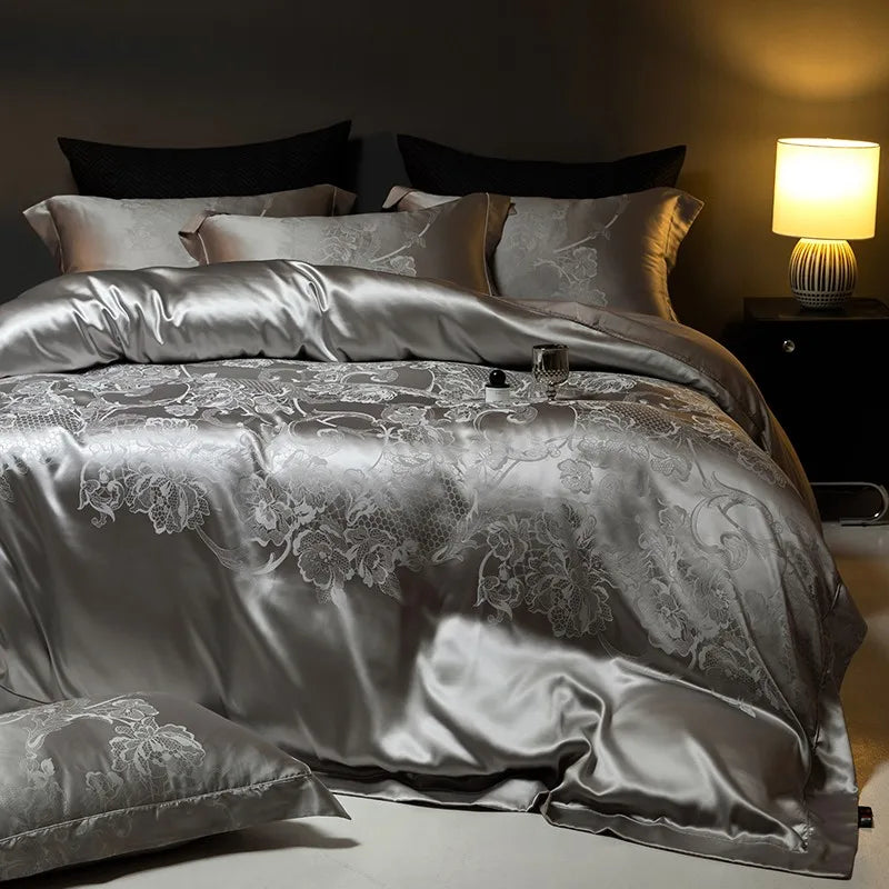 Crystalline Shimmer Cotton Sateen Bedding Ensemble DECORATIQ | Home&Decor