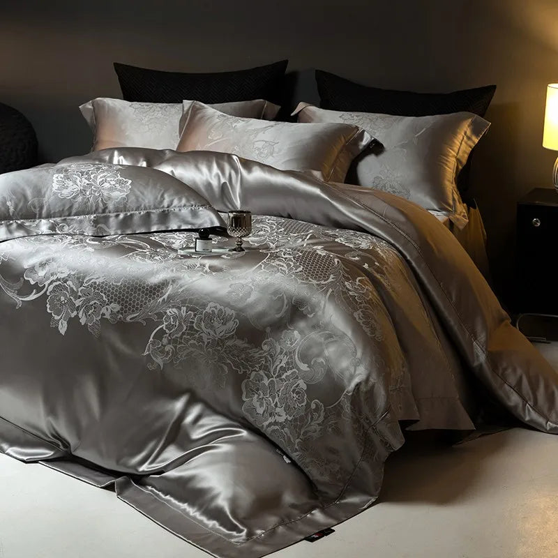 Crystalline Shimmer Cotton Sateen Bedding Ensemble DECORATIQ | Home&Decor