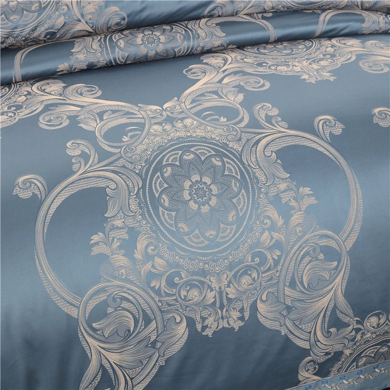 Radiant Rain Silk Jacquard Bedding Ensemble DECORATIQ | Home&Decor