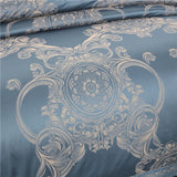 Azure Gold Jacquard Dreams Bedding Set DECORATIQ | Home&Decor