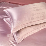 Gentle Blossom Jacquard Satin Cotton Bed Set DECORATIQ | Home&Decor