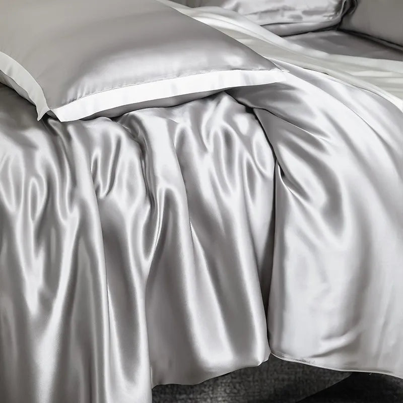 Silver Silk Elegance Bedding Set DECORATIQ | Home&Decor