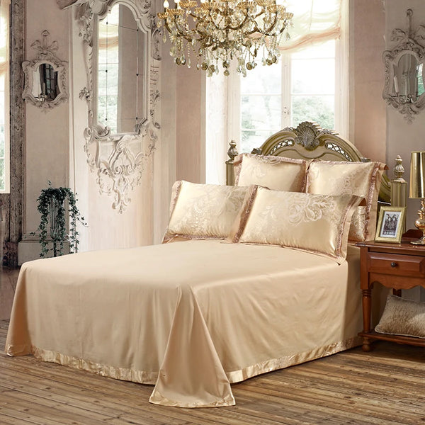 Golden Glow Jacquard Duvet Set