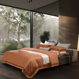 Sunset Orange Egyptian Cotton Comfort Bedding Set DECORATIQ | Home&Decor