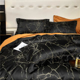 Black & Gold Crackle Luxury Bedding Set DECORATIQ | Home&Decor