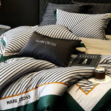 Green & Black Pinstripe Comfort DECORATIQ | Home&Decor