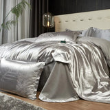 Lustrous Metallic Jacquard Satin Cotton Bed Set DECORATIQ | Home&Decor