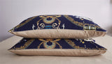 Royal Blue & Beige Patterned Egyptian Cotton Bedding DECORATIQ | Home&Decor