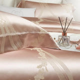 Peach Silk Bliss Bedding Set DECORATIQ | Home&Decor